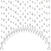 Beaded Curtains for Doorways, Crystal Beaded Curtain for Doorway Crystal Garland Strands Doorway Clear Acrylic Garland Curtain (Color : Clear, Size : 25)