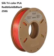 Silk Tri-Color -Red/Gold/Black -PLA Filament 1.75mm -250Gr.