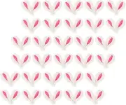 Angoily Bunny Plush Ears Crafts, 30PCS Easter Mini Bunny Ears Bulk Bunny Ear Rabbit Ear Hair Accessories for Cartoon Hair Clips Hair Ties Party Supplies