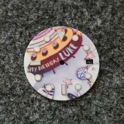 28.5MM Cartoon Spaceship Party Watch Dial Luminous Dial for NH35/NH36/4R/7S