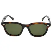 Raen Myles Unisex Square Sunglasses Kola Tortoise/Bottle Green Size 53