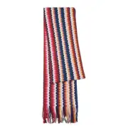 NWT Missoni Women's Zig Zag Intarsia Wool blend Scarf Gift Warm