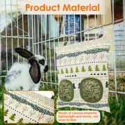 3Pcs Rabbit Feeder Bag with 2 Holes Sturdy Canvas Guinea Pig Feeder Bag EmhPa