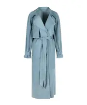 Salvatore Santoro Tied Waist Trench Coat IT40,IT42 LightBlue