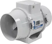 EDE Group Turbo-E 100mm 4 Inch InLine Extractor Fan - Powerful Mixed Flow Duct Mounted Bathroom Extractor Fan with Timer