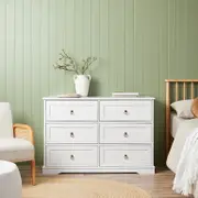 Hamptons Six Drawer - Wide