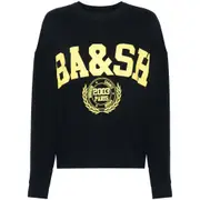 [Ba & sh] Ba & sh Benjamin Logo-print Sweatshirt II NUMERIC BLUE/YELLOW