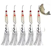 Feather Swimming Bait Fishing Equipment for Beginners - Fishing Bait - 5 x Luminescent Baits for Poles | Experts and Enthusiasts of Water Sports Anti Slip System Versatility