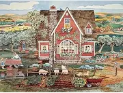 Bits and Pieces - 500 Piece Jigsaw Puzzle for Adults - 18" x 24" - Apple Farm - 500 pc Countryside Farmhouse Jigsaw by Dianna Schmidt