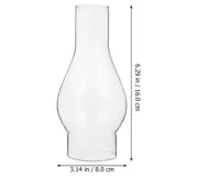 1 Retro Vintage style Hurricane/Oil Lamp Globe or Chimney or Shade. Clear Glass