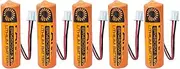 QULONG 5PCS ER14505M Battery 3.6V AA Size 2200mAh Non Rechargeable Lithium Battery Li-SOIC2 Battery with White Plug