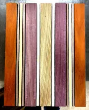 13 PIECE PADAUK PURPLEHEART WALNUT CHERRY ZEBRAWOOD MAPLE CUTTING BOARD KIT WOOD