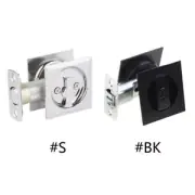 Door Lock Black Pocket Door-Hardware Door Handle Lock Knobs Lockset-Toilet