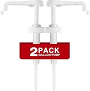2 Pack Leak Proof Gallon Jug Pump Dispenser, 38-400 Pump for Gallon Jug - Lotion Gallon Shampoo Pump Top Replacement, Fits 1 Gallon Bottle 64oz 128oz Shampoo Laundry Containers