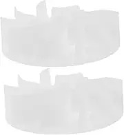 Generic 2pcs Hair Dryer Blade Accessories Portable Air Compressor Mini Blow Dryer Small Hair Dryer Round Shaft Compressor Blade Small Compressor Fan Blade Blowdryer Motor Fan Plastic White