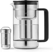 1.66 L Capacity Purifier Glass Water Pitcher Refilable Stainless Steel Filter