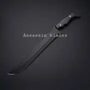 custom handmade high carbon steel 22" tracker knife micarta handle F tang