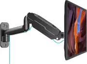 Single Monitor Wall Mount for 13 to 32 Inch Computer Screens, Gas Spring Arm Hol