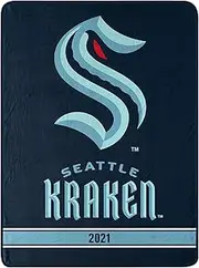 NHL Seattle Kraken Unisex Breakaway Micro Raschel Throw, Blue, 46 x 60