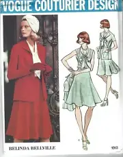 Vogue Sewing Pattern 1013 Vintage Belinda Bellville Jacket Skirt Blouse, S12 New