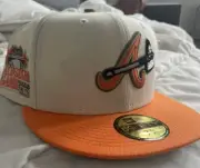 NEW ERA CAP CITY ATLANTA BRAVES 2000 ALL STAR GAME PATCH 7 1/2 Fitted Hat orange
