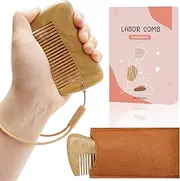 Mowawa Sandalwood Birthing Comb For Labor Pain Relief & Delivery - Labour Gifts with Birth Affirmation For Women- Wood Comb For Pregnancy Contraction