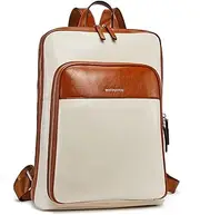 BOSTANTEN Genuine Leather Backpack Purse Casual College Travel Bags for Women