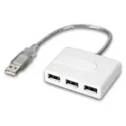NEW GWC Technology Portable 2.0 High Speed External Extra 4-Port USB Hub WHITE
