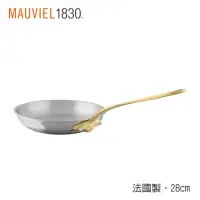 在飛比找momo購物網優惠-【Mauviel】COOKb單手平煎鍋28cm(法國米其林專