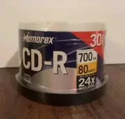 Memorex CD-R 700MB 80-Minute 30 Pack - Brand New Sealed