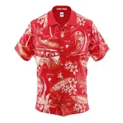 AFL Sydney Swans Men's Hawaiian Button Shirt - Sizes S - 5XL