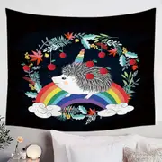 Rainbow Hedgehog Tapestry