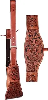 CHALLENGER Horse Western Floral Tooled Leather Rear Flank Saddle Cinch w/Billets 9772BI