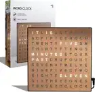 Unique Word Clock Wall and Tabletop Modern USB Battery Operated Digital Clock