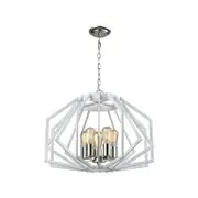 CLA Lighting GAMBA Wide/Narrow Angular Cage Pendant Light - Wide White
