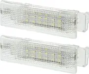 X AUTOHAUX Interior Trunk Light Courtesy Footwell Boot Lamp No.3G0947101A/7L6947101 for VW Golf 15-21 for VW CC 09-17 ABS PC White (Set of 2)