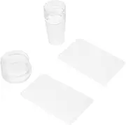 LALADEFIEE Nail Art Tools Kit 2pcs Nail Stamper Manicure Art Stamper Set Scraper Quick and Easy Nail Art for Home or Salon Use