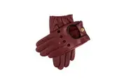 Dents Delta Mens Classic Leather Driving Gloves - Wine/Black