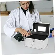Gatuida Medicine Storage Box Large Aid Kit Portable Aluminum Alloy Organizer for Home School and Travel