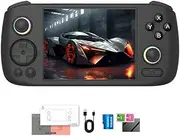 RG 406H Retro Handheld Game Console with 4-inch IPS Screen RGB Lighting Handheld Gaming Console with Android 13 System and 128G TF Card 5000mAh Battery black