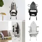Ironing Board Holder with Hooks Easily Mount Electric Iron Hanger Wall Mount