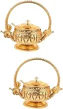 2 Sets Spice Storage Holder Vintage Condiment Jar with Cover Decorative Salt and Sugar Container for Kitchen Organization Charming Home Accent