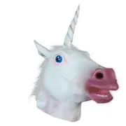 Unicorn Horse Head Mask Latex Mask Horse Head Mask Animal Head Creepy Halloween Costume Theater Toy Part