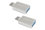 2x Cruxtec USB 3.0 USB Type-C Male to Type-A Female Aluminium 5Gbps Adapter SLV