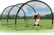 ORIENGEAR Hitting Cage Net Baseball Batting Cage, Training Equipment Batting Cage Net, Golf Baseball and Softball Cage Net with Frame and Net, Backyard Hitting and Pitching Practice