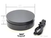 Mini Turntable Rotating Display Stand 4.75" with Black Base for 1/64 Scale Model