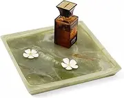 Radical Marble Square Platter 10" Inches Green Onyx Handmade Coffee Table for Kitchen Organization - Veggie, Serving & Fruit Dish - Charcuterie Board for Turkey Platter