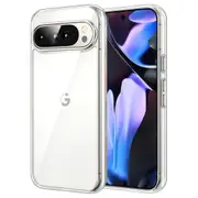 Google Pixel 9 Pro XL Ultra Slim Premium Crystal Clear TPU Gel Back Case by MEZON – Shock Absorption, Wireless Charging Compatible (Pixel 9 Pro XL, Gel)