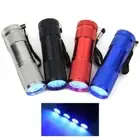 395nm Invisible Ink Marker Ultra Violet UV Torch Purple Light 9 LED Flashlight