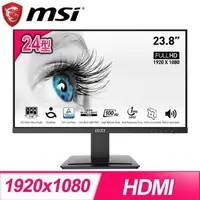 在飛比找PChome24h購物優惠-MSI 微星 PRO MP243X 24型 內建喇叭 100